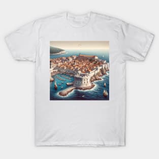 Dubrovnik Illustration Croatia T-Shirt